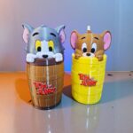 Vasos Tom y Jerry 300 ml – Diseño 3D – Tom en Barril + Jerry en Queso
